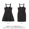 Robes décontractées Summer Femme's Short Robe Sliming Sincall Taist Zipper Girls de style japonais Slim-Fit Sans manches noir