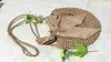 Cross Body Totes Korean version large bow round bag paper rope crochet fashionable straw woven new and versatile casual womens H240410