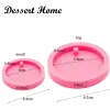 DY0080 DIY 5cm/7.8cm Circle Epoxy Resin Molds Semicircle Round Silicone Mold for Keychains, Fondant Chocolate Cake Molds