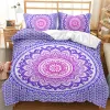 Bohemian Mandala Duvet Cover Queen Size Tie Dye Spiral Duvet Cover Hippie Boho Bedding Set Exotic Floral Polyester Qulit Cover