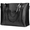 Femmes authentique en cuir supérieur Handle Satchel Daily Travail Tote Sac à banc de grande capacité 240410