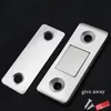 1Set Stealth Magnetic Door Stopper Punch-freier Türstop Verriegelte näher Ultra dünne Doppelmagnet-Kleiderschrank-Tür-Hardware