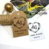 100 PCS/Set Kraft Paper Wedding Favour Label Personalized ,Gift Name Candy Favors Birthday, Baptism Tag