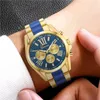 Montre-bracelets Geneva Brand Hip Hop Watch for Men Fashion Black Mens 3bar Imperping Watches Luxury Original Clock