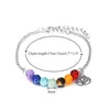 Beaded 7 Chakras Strands Armband för kvinnor Crystal Healing Nce Pärlor Nature Stone Armband Lotus Charms Yoga Wholesale Drop Delivery Dhokw