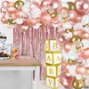 Balões de ouro rosa Kit de arco de guirlanda para chá de chá de bebê aniversário de aniversário de casamento de grau de festa de despedida de despedida de partida