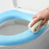 Coperchio appiccicoso del sedile del toilette appiccicoso bagno lavabile pad del coperchio e stiramento riutilizzabile a forma di rivestimento in velluto in rilievo solido