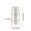 Tapestries Macrame Shelves For Wall Boho Rope Shelf Planter Holder 2-Tier Tapestry Storage Decorative Floating Bohemian Books