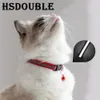 反射的なブレイクアウェイ猫カラーネックリングネックレスベルペット用品安全弾性調整可能な反射襟ペット製品