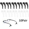 10Pairs Top Quality Silicone Anti-slip Holder for Glasses Accessories White/Black Ear Hook Sports Eyeglass Temple Tip Stoppers