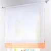 Pastoral Roman Short Curtain Sheer Window Kitchen Blinds For Living Room Bedroom 3 color3 sizes1Panel DL001C 240325