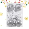 Dekoracja imprezy 6PCS Clear Balls Decor Choinka Wakacyjna ozdoba 6 cm Xmas Bombs Ozdoby DIY Crafts Ball do dekoracji