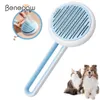 Benepaw Easy Cleaning Slicer Slicer Dog Brush Safe Strumento di toelettatura per animali domestici resistenti per gatto per la perdita di capelli corti o lunghi