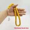 Strand Tasbih 33黄色い樹脂ビーズとスターリングシルバーカザズトルコのミスバハイスラムジュエリーロザリオアラビアファッションブレスレット