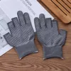 1pair Anti-Rutschfischerei Handschuhe offen/halbe Finger Fahren Fäustlinge Fitnessstudio-Bimbinder Männer/Frauen Eis kühle atmungsaktive Sonnenschutzhandschuhe