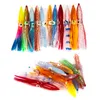 10pcs Soft Lere Squid Squid 8 cm Rubber Artificial appâts Lures Octopus Wobblers Thon Kingfish Sailfish Marlin Appâts