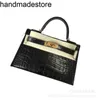 Borse in pelle KL Designer Gaoding Borsa Womens Seconda generazione Mini Crocodile Pattern Womens Bullo Cowhide Borsa