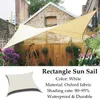 Weiße Farbe Rechteck Pergola Oxford Sun Segelschattierung 95% wasserdichtes Polyester Stoff Outdoor Anti-UV-Zelt Garten Pavillon Markiking