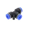 100 stcs 50 stks Pe pneumatische fittingen passen plastic t type 3-weg voor 4 mm 6 mm 8 mm 10 mm T-stuk buis Snelle connector slip vergrendeling