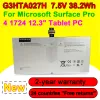 Batterijen DynR01 G3HTA027H Laptop Batterij voor Microsoft Surface Pro 4 1724 12.3 "Tablet PC Series 7.5V 38.2WH 5087MAH Oplaadbaar