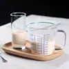 250ml/500ml Heat-resisting Premium Reinforced Glass Measuring Cup Milk Scale Microwave Measure Jug with blue Measurement Digital