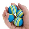 10pcs farbenfrohe Haustierkugelspielzeug Interaktives Fetching Ball Bunte Eva fangen Bälle für mittelschwere Hundepuppen Haus