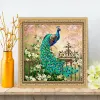 HUACAN 5d Diamond Painting Peacock DIY Mosaic Flower Full Square/Round Drill Diamond Embroidery Animal Home Decor