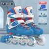 Patins em linha patins profissionais patins em linha em linha crianças adultos conjunto completo de tênis de skate de velocidade de início de velocidade de patinação ao ar livre 4 rodas Tamanho ajustável Y240410