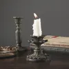 1Pc Candlestick Resin Accessory Retro Holder French Sconce Candlestick Home Decor Gifts