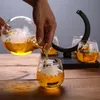 Whisky Glass and Bottle Set Creative Globe Wine Container Vodka Glass Home Office Decorations Bar Wine Set Lead-Free Glass