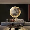 Lampa ścienna nowoczesna luksusowa sypialnia księżyca malarstwo salon tło dekoracyjna nordycka sztuka