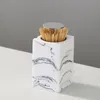 Wyrządzenie Pudełko automatyczne prasowanie typu żywicy domowej Uchwyt Kałalca Kolejny luksusowy marmurowy wzór wysokiej jakości wykałaczka