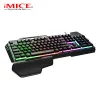 Tangentbord USB Wired 104 Keys Gaming Keyboard RGB Backlight Keyboard med telefonstativ Holder For Computer Desktop Laptop PC Gamer