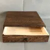 Hölzerne Schatzkiste Scharnier Deckelauszug Schubladen Aufbewahrungsbox Schmuck Organizer