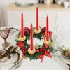 Fleurs décoratives de l'avent de Noël en couronne de bougies de bougies de bougies avec des supports de 4pcs 11.81in