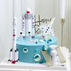 Décor de gâteau aérospatial décor astronaute gâteau topper mini modèle de navette spatiale pour l'espace anniversaire décorations de fête