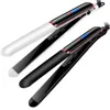 2 In 1 Professional Hair Straightener Flat Irons Straight Curly Hair Ceramic Dual Voltage Curling Irons Negative Ion Hair Curler 240401