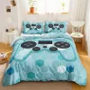 Games Duvet Cover Set Boys Kids Gamepad Bedding Set Video Game Controller Comforter Cover for Teen Girls Polyester Qulit Cover