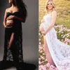 Moderskapspografi Props klänning gravida mor dres graviditetskläder spets för po shoot kläder 240326