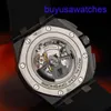 AP Movement Wrist Watch Royal Oak Offshore Series Automatisk mekanisk herrklocka Forged Carbon 44mm Time Display Ceramic Ring Tape Waterproof Night Light 26400