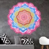 Women Chic Tassel Indianer Mandala Wandteppich Lotus gedruckt Bohemian Bohobeach Handtuch Yoga Matte Sonnenblöcke Runde Bikini-Deckdecke