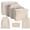 Förvaringsväskor bit Set Travel Home Foldbara toalettartiklar Organiser för klädskobagage Packing Cube Suitcase Tidy Pouch