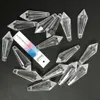 Camal 60pcs 48mm Crylic Crystal Long Cone Pendants Prisms Canda lampadina Lampada per feste di nozze Tree Christmas Hanging Parts Hanging Parti fai da te fai da te