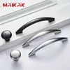 MAIKAK Bright chrome Handles Kitchen Cabinet Handles Solid Drawer Knobs Silver Cupboard Door Wardrobe Pulls Furniture Handle