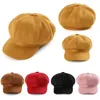 Basker casual kvinnor mocka tyg lastbil hatt justerbar basker sboy bagare cap