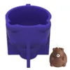 3D vetbeer kaarsen siliconen vorm ronde bal ontwerp teddybeer brownie beren kaarsen maken handgemaakte zeepvorm