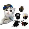 Pet Cat Dog Cap Funny Halloween Pet Product for Photography Cosplay Police Hat Holiday Costume Chihuahua Yorkshire Accessories