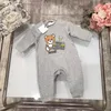 Kleinkinddesigner-Kleidung Baby Rolpper 0-24 Monate Jungen Mädchen Luxus reine Baumwoll-Langarmbodysuit