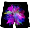 Men's Shorts 2024 Short Pants Speckled Tie Dye Pattern 3D Print Casual Streetwear Board Fashion Sportswear Beach Male