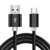 نوع USB Cable Cable Syne 2.4A شحن سريع 1M 2M 3M نايلون كابل شاحن الأسلاك مضفر لـ Samsung Huawei Android الهاتف المحمول